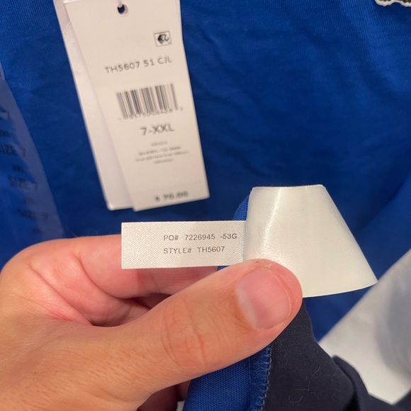 Men’s Lacoste Colorblock Cotton Jersey T-Shirt Size XXL Blue Black White Racing - Picture 12 of 16